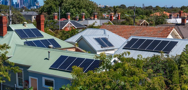 Australian homes with solar